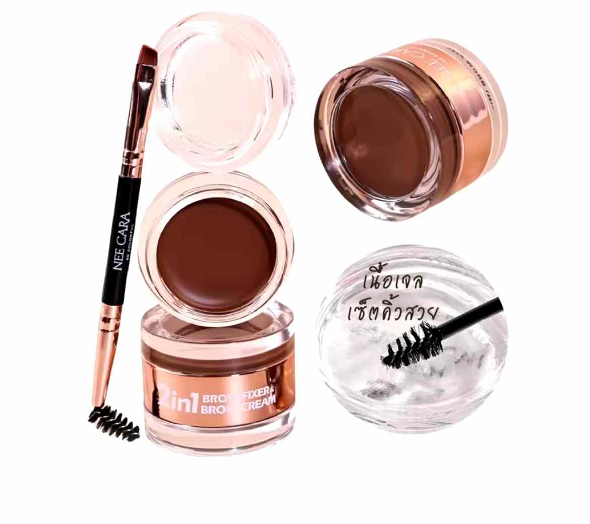 泰國🇹🇭NEE CARA 超強防水防油 眉膏+定型 2 in 1👍🏻(夠實色,可以畫埋眼線都得)