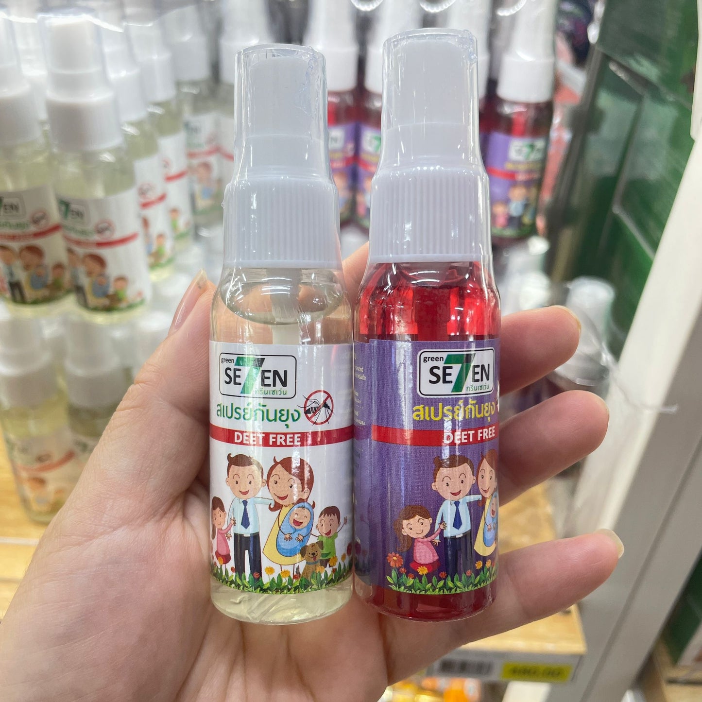 泰國🇹🇭本土Green se7en 驅蚊🦟噴霧（❌不含避蚊胺）大人小朋友都可以用，安全使用，