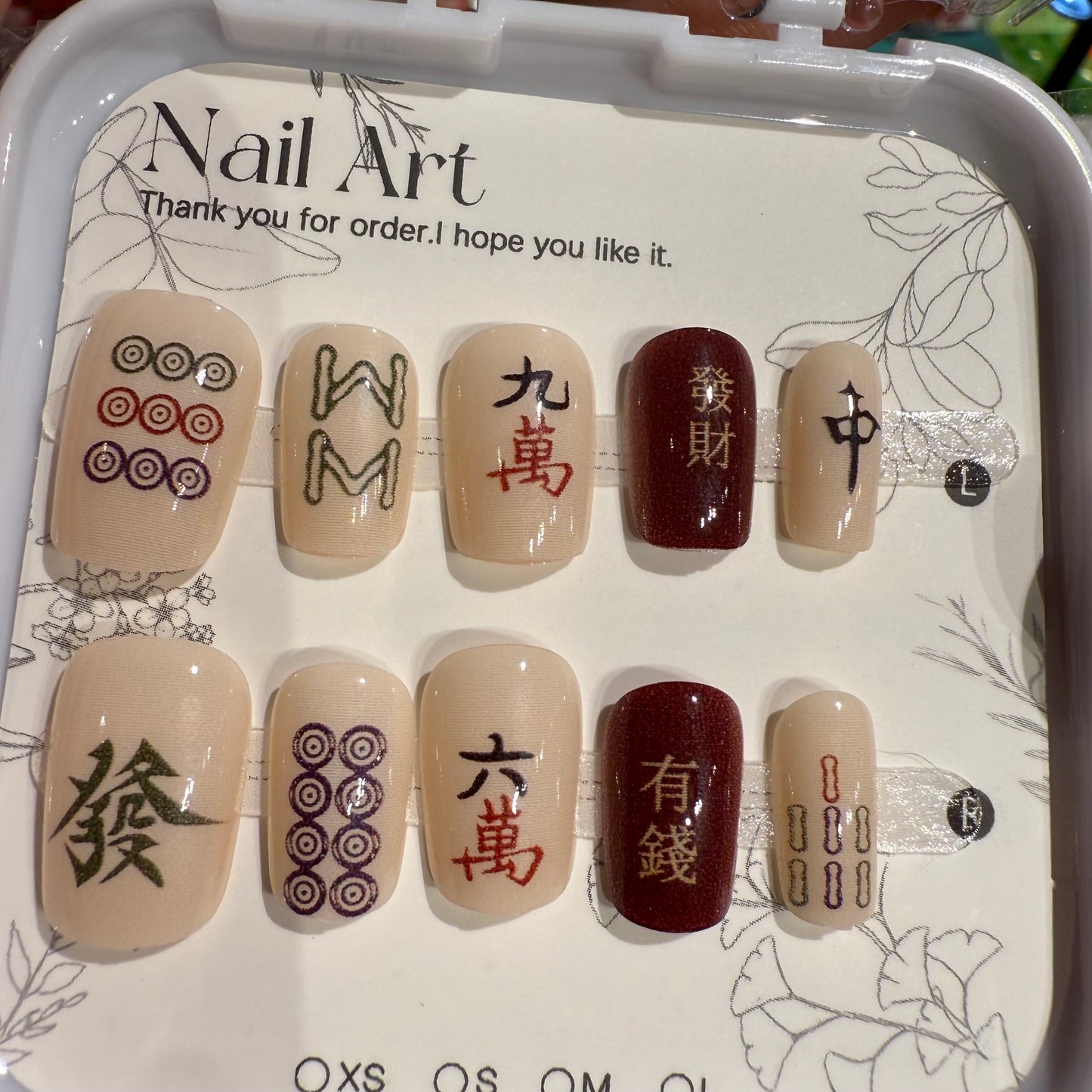 穿戴甲片，實物圖，